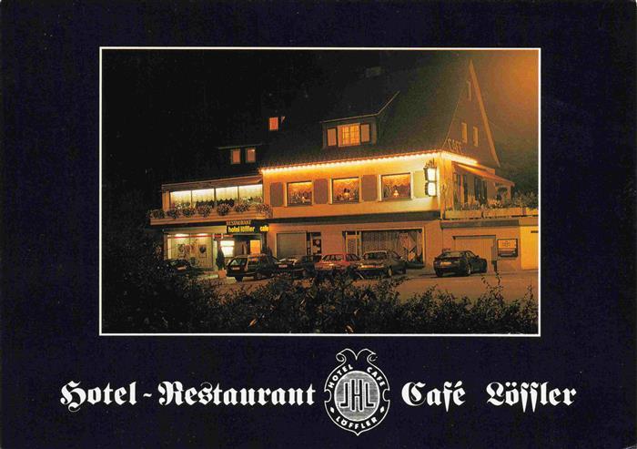 Silbach  Winterberg Hochsauerlandkreis Hotel Restaurant Café Loeffler Nachtaufna