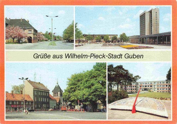 Guben Teilansichten Wilhelm-Pieck-Stadt Karl-Marx-Strasse Hochhaus Copernicus-Ob
