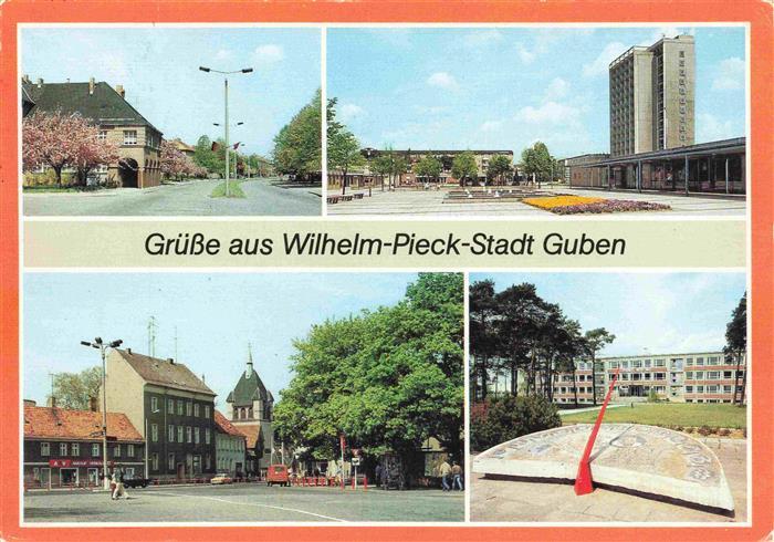 Guben Teilansichten Wilhelm-Pieck-Stadt Karl-Marx-Strasse Hochhaus Copernicus-Ob