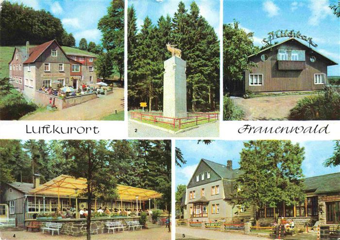 Frauenwald Thueringen Fraubachmuehle Monument Milchbar Waldcafé Lenkgrund FDGB-H