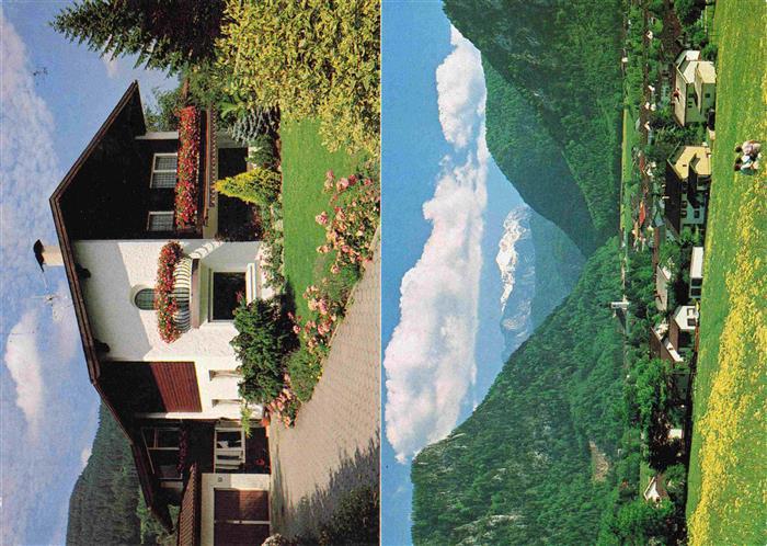 Inzell Traunstein Bayern Gaestehaus Boehm Gesamtansicht mit Alpenpanorama