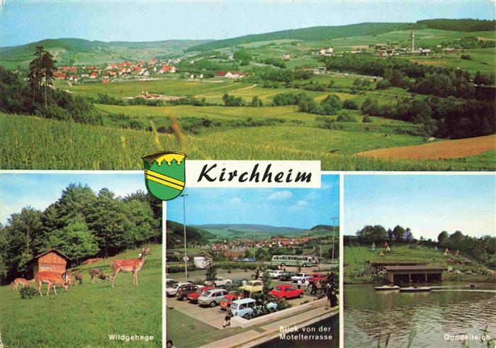 Kirchheim Niederaula Hersfeld Hessen Panorama Blick von der Motelterrasse Wildge