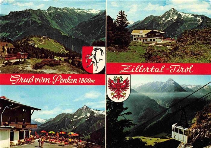 Mayrhofen Zillertal Tirol AT Penkenbahn Gasthof Gschoesswand Alpenpanorama Zille