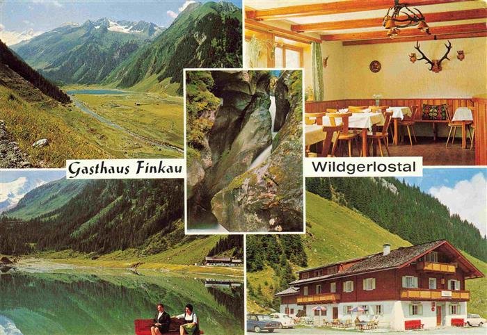 Gerlos Zillertal AT Gasthaus Finkau Panorama Wildgerlostal Schlucht Wasserfall B