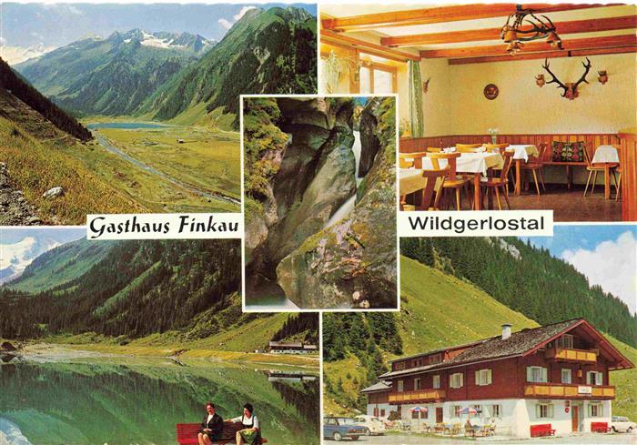 Gerlos Zillertal AT Gasthaus Finkau Panorama Wildgerlostal Schlucht Wasserfall B