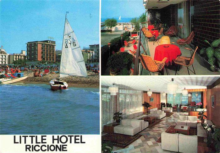RICCIONE RIMINI IT Strand Segelboot Little Hotel