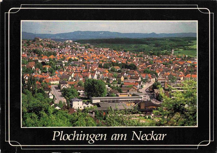 Plochingen Neckar Panorama mit Blick auf die Schwaebische Alb