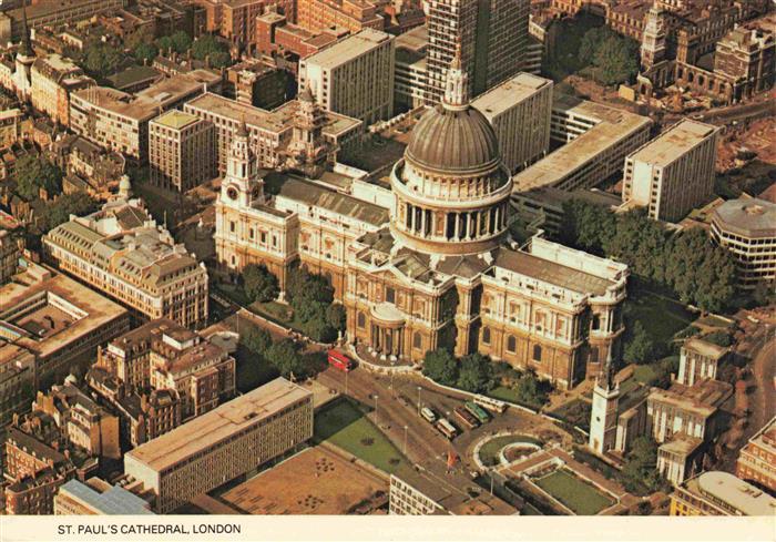 LONDON  UK St. Paul's Cathedral aerial view