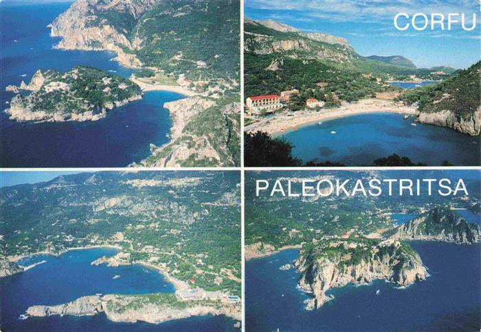 Paleokastritsa Korfu Corfu Greece Panorama Fliegeraufnahmen