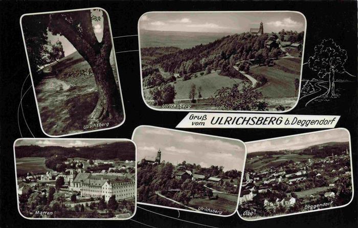 Ulrichsberg Deggendorf Niederbayern Panorama mit Metten und Deggendorf