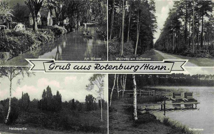 Rotenburg Wuemme Am Wasser Waldweg am Bullensee Heidepartie Bullenseepartie