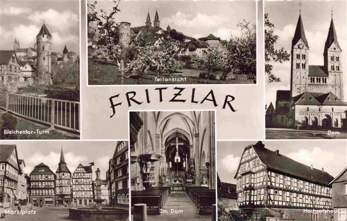 Fritzlar Bleichentor Turm Teilansicht Dom Inneres Marktplatz Hochzeitshaus