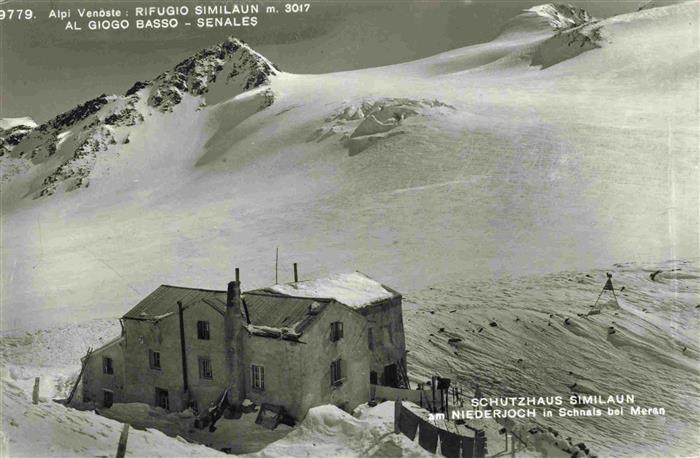Schnals Bozen Suedtirol Schutzhaus Similaun am Niederjoch