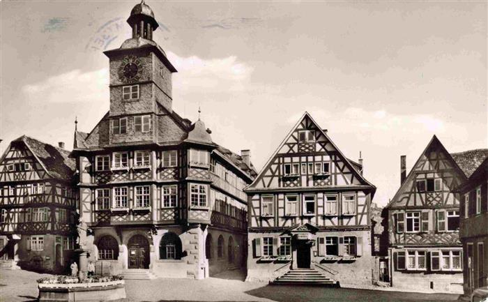 Heppenheim Bergstrasse Marktplatz mit Rathaus