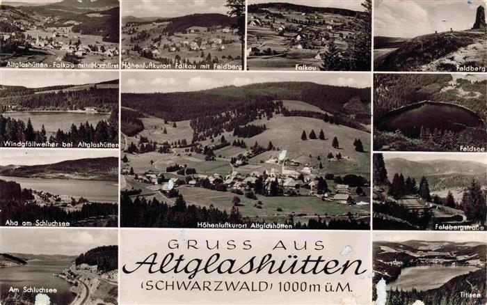 Altglashuetten Feldberg Schwarzwald Panorama Teilansichten Feldsee Schluchsee Fa
