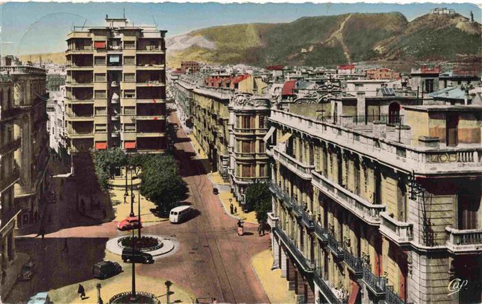 ORAN Algerie La Place des Victoires et la Rue du general Leclerc