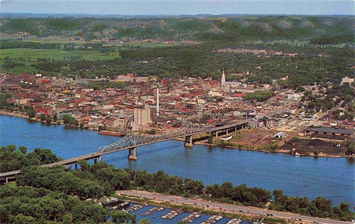 Wisconsin US-State Mississippi River La Crosse Fliegeraufnahme