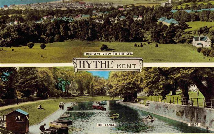 Hythe Kent UK Birdseye view to the sea The Canal