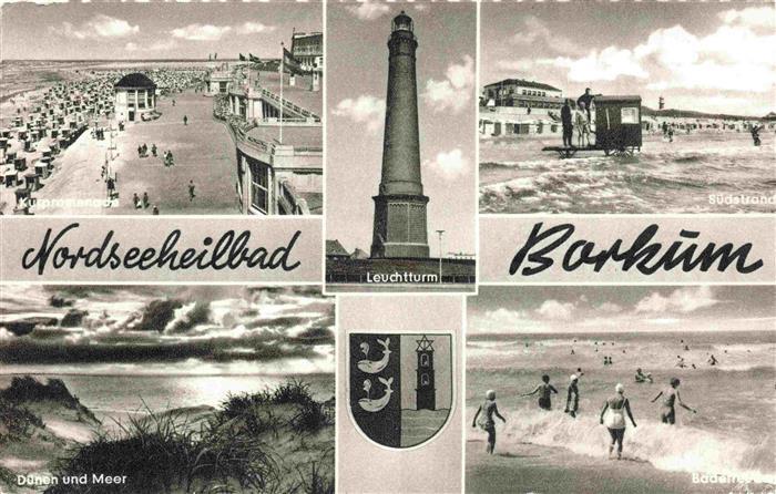 Borkum Nordseebad Promenade Leuchtturm Strand Duenen Badespass