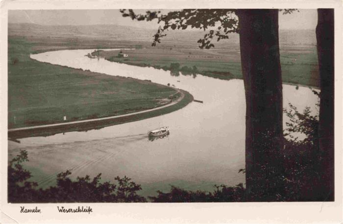 HAMELN Weser Panorama Weserschleife