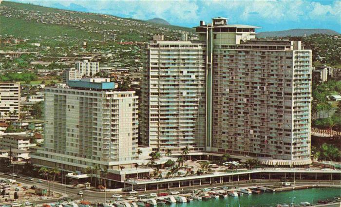 Waikiki Honolulu Hawaii USA Ilikai Hotel and the Yacht Harbor