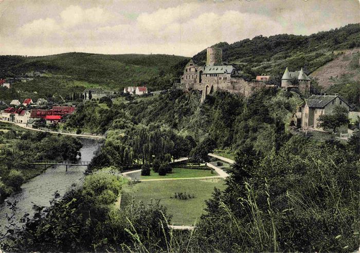 Heimbach Eifel Panorama Burg mit Stadtgraben
