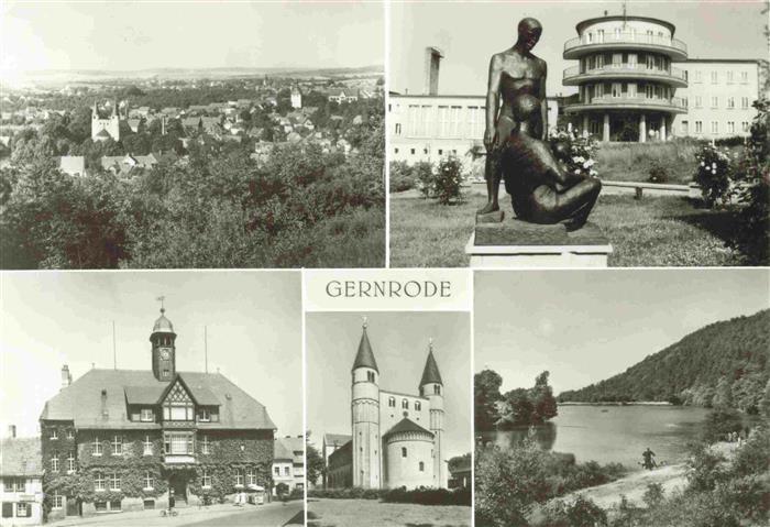 Gernrode Harz Panorama FDGB Ferienheim Fritz Heckert Rathaus Stiftskirche Ostert
