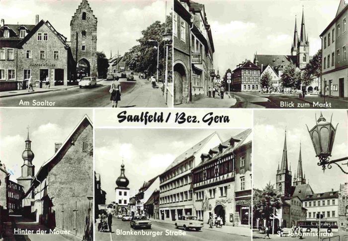 Saalfeld Saale Thueringen Am Saaltor Marktblick Hinter der Mouer Blankenburger S