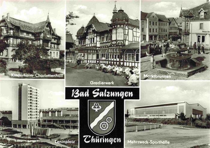 Bad Salzungen Kinderheim Charlottenhall Gradierwerk Marktbrunnen Leninplatz Mehr