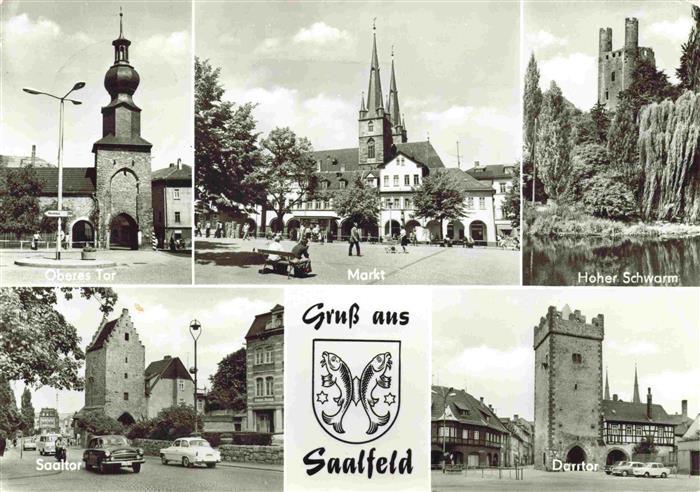 Saalfeld Saale Thueringen Oberes Tor Markt Hoher Schwarm Saaltor Darrtor