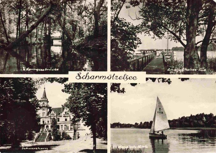 Scharmuetzelsee Bad Saarow Brandenburg Springseebruecke Schwarzhorn Wendisch Rie
