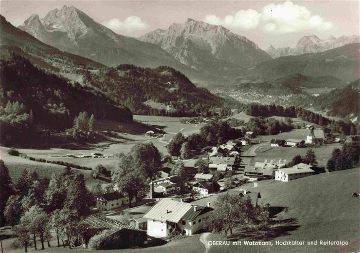 Oberau Berchtesgaden mit Watzmann Hochkalter und Reiteralpe Fliegeraufnahme