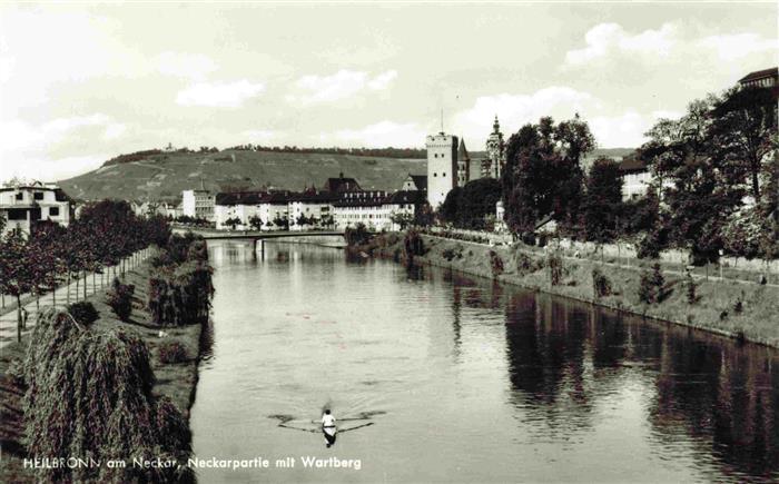 HEILBRONN Neckar Neckarpartie mit Wartberg