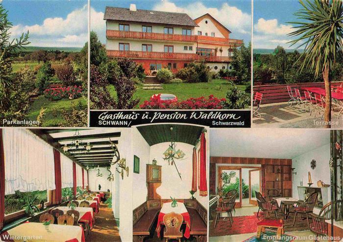 Schwann Straubenhardt Parkanlagen Gasthaus Pension Waldhorn Terrasse Wintergarte