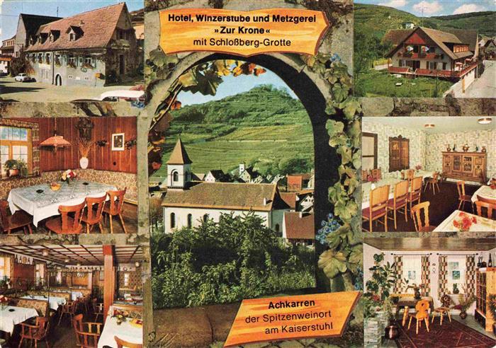 Achkarren Hotel Winzerstube und Metzgerei Zur Krone Gastraeume Schlossberg Grott