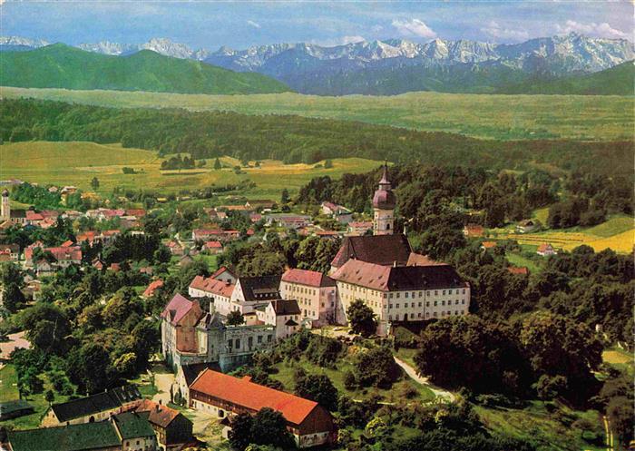 Andechs Bayern Kloster Andechs Fliegeraufnahme