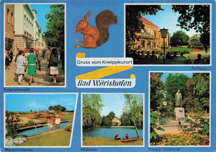 BAD WoeRISHOFEN Kurpromenade Kurhaus Wassertreten Waldsee Kneippdenkmal