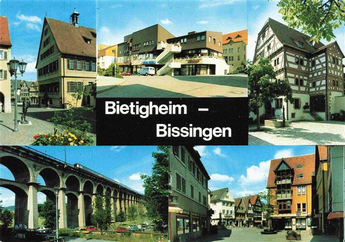 Bietigheim-Bissingen Enz BW Marktplatz Fachwerkhaus Viadukt Ortspartien