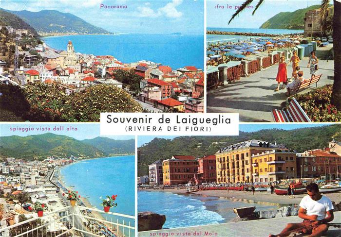 LAIGUEGLIA Savona Liguria IT Panorama Spiaggia dall alto Promenade Spiaggia vist