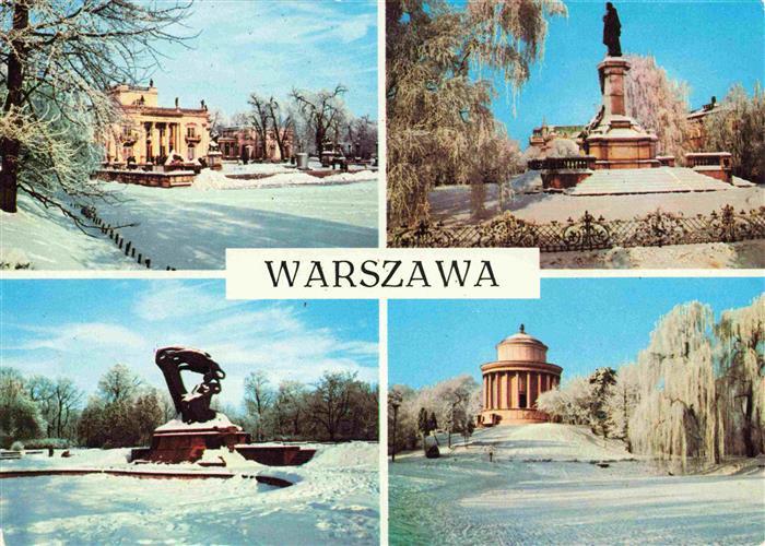 WARSZAWA Warschau PL Palac w Lazienkach Pomnik Adama Mickiewicza Pomnik Fryderyk