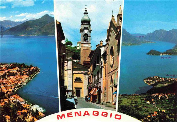 Menaggio Lago di Como Lombardia IT Fliegeraufnahmen Ortsmotiv