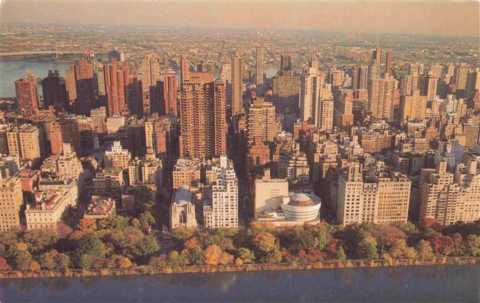 NEW YORK City USA Aerial view of the Solomon R Guggenheim Museum