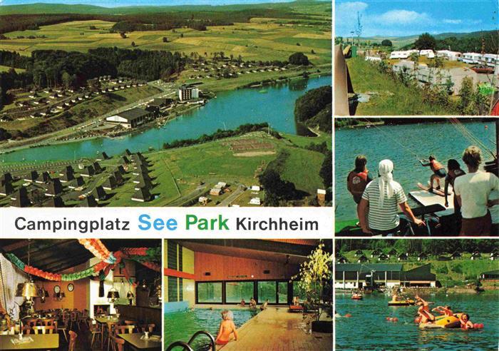 Kirchheim Hessen Campingplatz See Park Kirchheim Fliegeraufnahme Gaststaette Hal