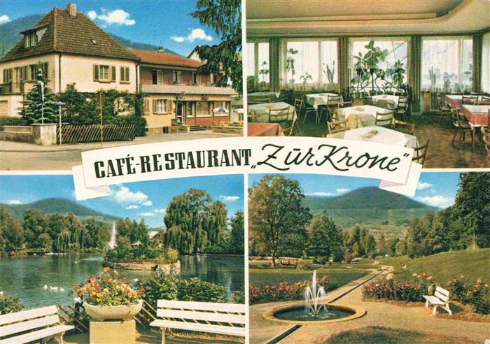 Annweiler Trifels Cafe Restaurant Zur Krone Gastraum Terrasse Park