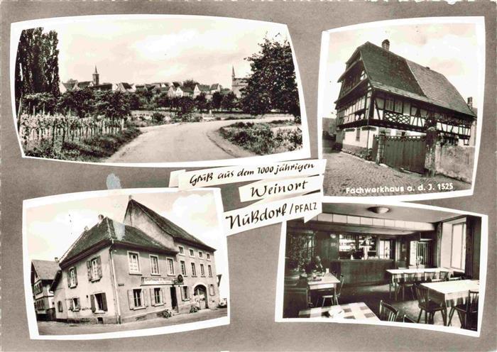 Nussdorf Pfalz Panorama Fachwerkhaus Gaststaette Zum Weissen Loewen Gastraum