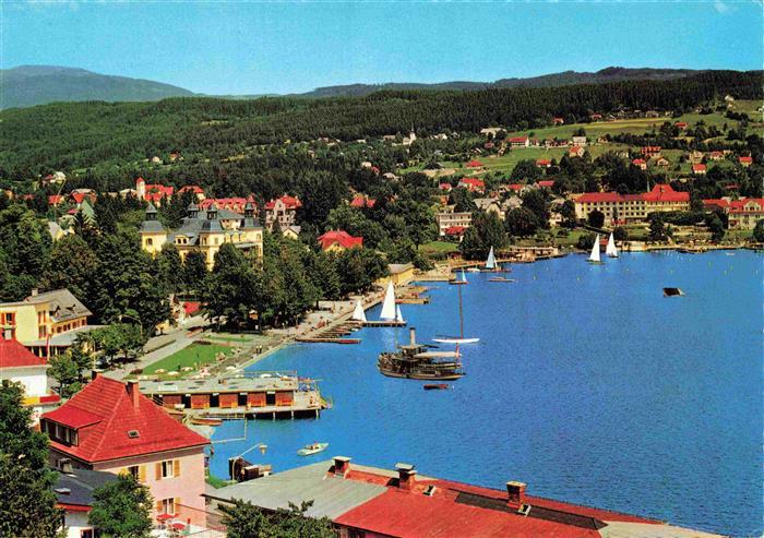 Velden Woerthersee AT Bucht Fliegeraufnahme