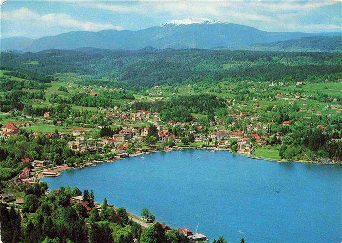 Velden Woerthersee AT Fliegeraufnahme mit Gerlitzen