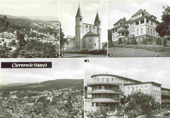 Gernrode Harz Panorama Stiftskirche St Cyriakus FDGB Erholungsheime Stubenberg u