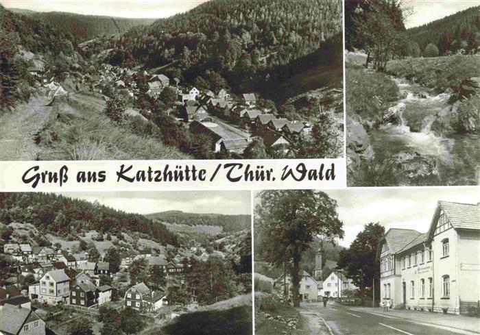 Katzhuette Thueringen Teilansicht Wulstbachtal FDGB Erholungsheim Oberes Schwarz