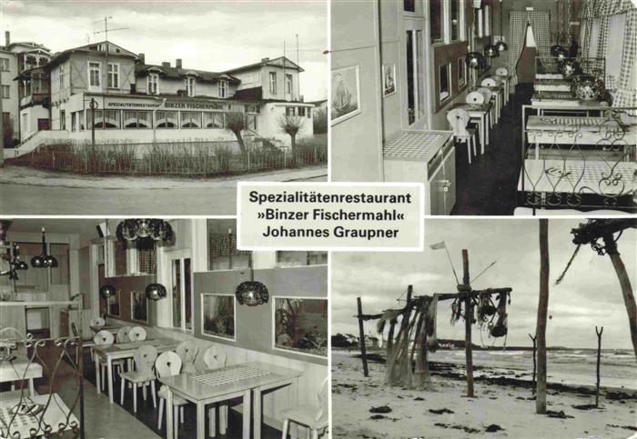 Binz Ruegen Spezialitaetenrestaurant Binzer Fischermahl Joh Graupner Gastraeume